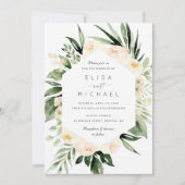 Bläserfarbene Pfirsichblüte Moderner Minimal Einladung (Vorderseite)