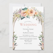 Bläserfarbene Rahmen Hochzeitsfeiern Einladung (Vorderseite)