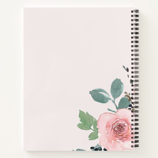 Bläserfarbenes Hübsches Notebook in Rosa Notizblock (Rückseite)