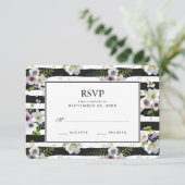 Bläserfarbenes Muster - Hochzeitsszenario RSVP Karte (Stehend Vorderseite)