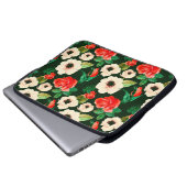 Bläserfarbenes, nahtloses Muster. Weißmohn Laptopschutzhülle (Vorne Knopf)