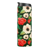 Bläserfarbenes, nahtloses Muster. Weißmohn Thermosbecher (Nach rechts gedreht)