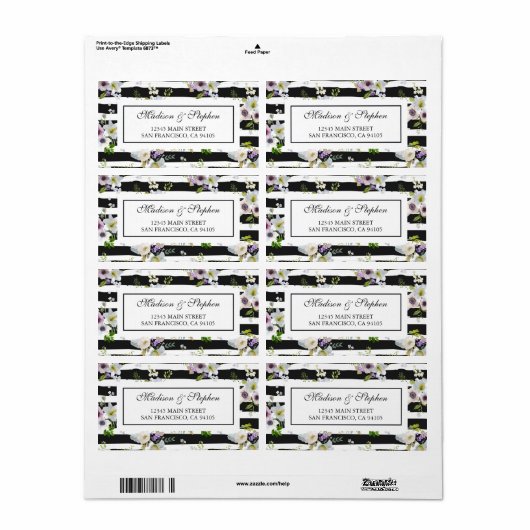 Bläserfarbenes Streifenmuster - Hochzeit (Vorne)