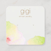 Bläserfarbenstuhl Ohrring-Anzeigereimer Quadratische Visitenkarte (Vorderseite)