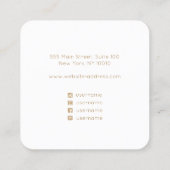 Bläserfarbenstuhl Ohrring-Anzeigereimer Quadratische Visitenkarte (Rückseite)