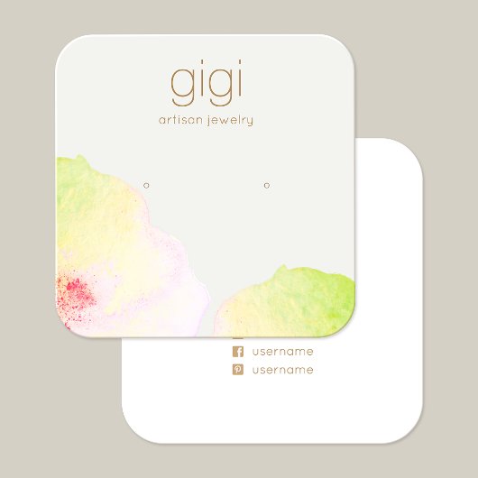 Bläserfarbenstuhl Ohrring-Anzeigereimer Quadratische Visitenkarte