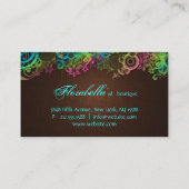 Bläserfashion Linen Blue Brown Espresso Visitenkarte (Rückseite)