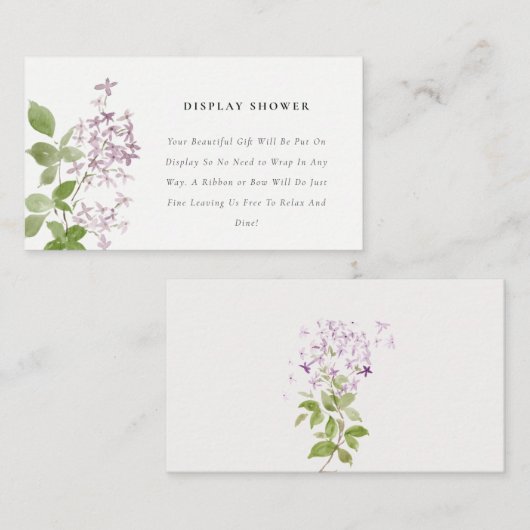 Bläsergartendusche Babydusche Begleitkarte (Vorne/Hinten)