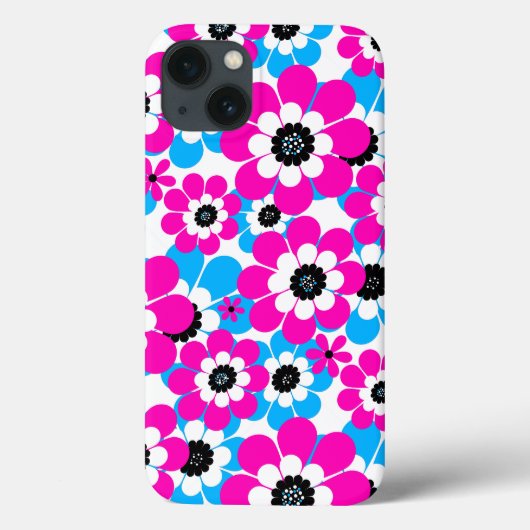Bläserglänzende Neonmuster helle Farbe und blau Case-Mate iPhone Hülle (Rückseite)