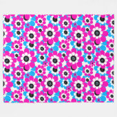 Bläserglänzende Neonmuster helle Farbe und blau Fleecedecke (Vorderseite (Horizontal))