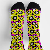 Bläserglänzende Neonmuster-Verkrüstung und gelber Socken (Oben)