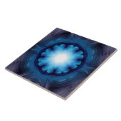 Bläserglühende blaue Dekoration Fliese (Seite)