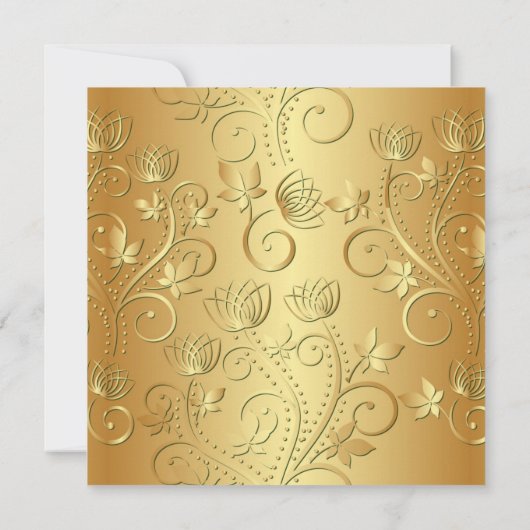 Bläsergoldschwarz 50. Hochzeitstag Einladung (Rückseite)