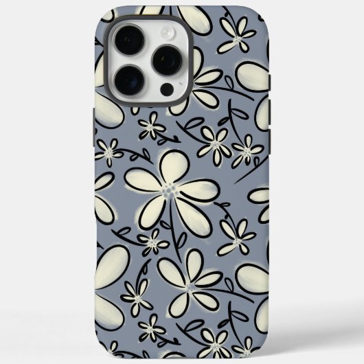 Bläsergraue und cremige Blume Case-Mate iPhone Hülle (Rückseite)
