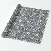 Bläsergraue und cremige Blume Geschenkpapier (Ungerollt)