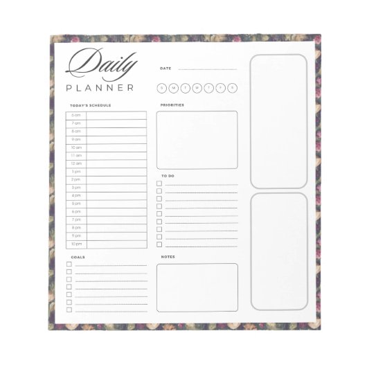 Bläsergrenzenlose universelle Tagesplanblätter Notizblock (Vorderseite)