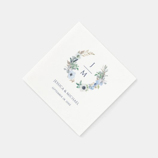 Bläserkraut-Anemonenhochzeit Serviette (Ecke)