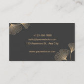 Bläsermeister in Schwarz und Gold Visitenkarte (Rückseite)