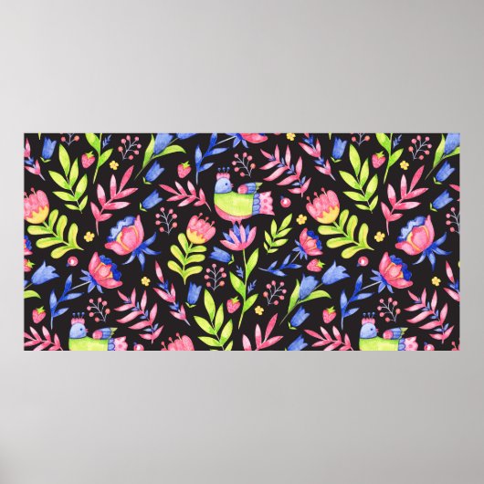 Bläsernahes Muster. Frühlingsblumen und Poster (Vorne)