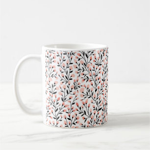Bläsernahes Muster. Zweigstelle mit kleinem Kaffeetasse