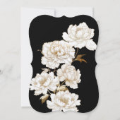 Bläsernbäume Weißgoldene Monogramm Hochzeit Einladung (Rückseite)