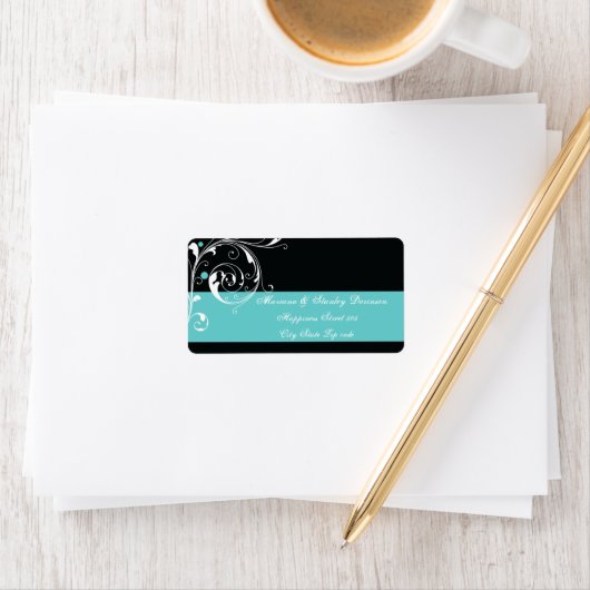 Bläsernblättrige Aquarelle Adressaufkleber (Insitu)