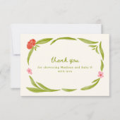 Bläserndusche mit niedlicher Hand dank Karte (Vorderseite)