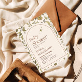 Bläserne Babydusche, grün-böhmisch Einladung