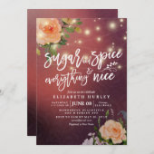 Bläserne Babydusche Zucker & Gewürze & Alles nett Einladung (Vorne/Hinten)