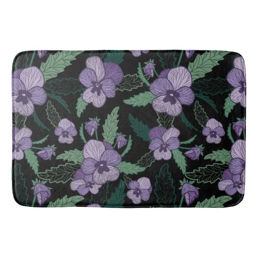 Bläserne Blätter mit dunklem Hintergrund Badematte (Vorderseite)