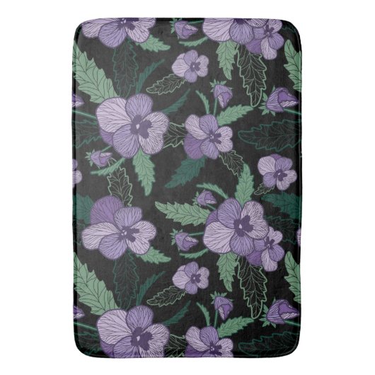 Bläserne Blätter mit dunklem Hintergrund Badematte (Vorderseite Vertikal)