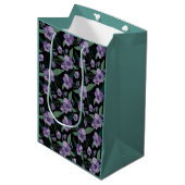 Bläserne Blätter mit dunklem Hintergrund Mittlere Geschenktüte (Vorderseite Schrägansicht)