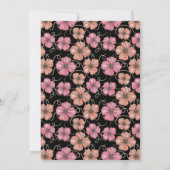 Bläserne Blumenmuster Kinderdusche laden ein Einladung (Rückseite)