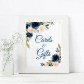 Bläserne Blütenduschkarten und Geschenke für die M Poster