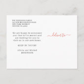 Bläserne botanische Blüten elegant bewegend Ankündigungspostkarte (Rückseite)