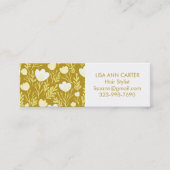 Bläserne botanische Muster goldene Neutrale Mini Visitenkarte (Vorderseite)