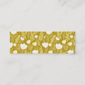 Bläserne botanische Muster goldene Neutrale Mini Visitenkarte (Rückseite)
