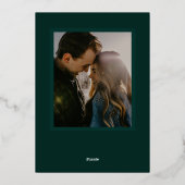 Bläserne botanische Rahmenhochzeit Folieneinladung (Rückseite)