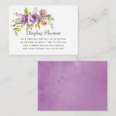 Bläserne Dusche mit Blütenspülung Begleitkarte (Vorne/Hinten)