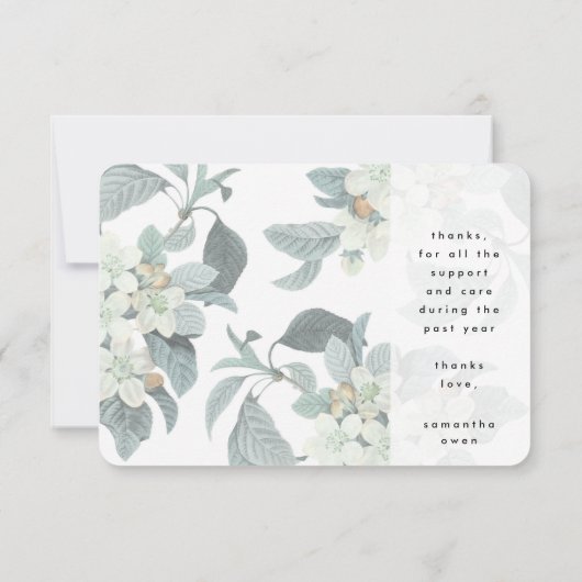 Bläserne Elegance-Uni Dankeskarte (Rückseite)