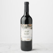 Bläserne Elegante Inspirivity Wedding Hübsch moder Weinetikett (Vorderseite)