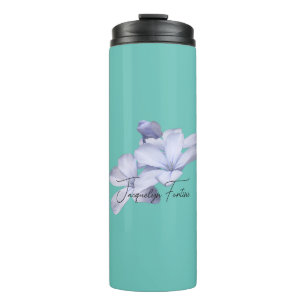 Bläserne Elegante Minimalistische Kalligrafie Name Thermosbecher