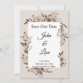 Bläserne Eleganz Save the Date Einladung (Vorderseite)