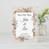 Bläserne Eleganz Save the Date Einladung (Stehend Vorderseite)