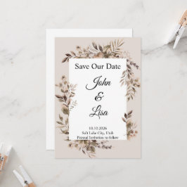 Bläserne Eleganz Save the Date Einladung
