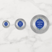 Bläserne Eleganz und metallische Silberblüten Konfetti (Rückseiten)