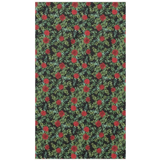 Bläserne Hochzeit der Rose Black & Red Peony Tischdecke (Vorderseite)