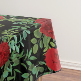 Bläserne Hochzeit der Rose Black & Red Peony Tischdecke