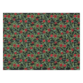Bläserne Hochzeit der Rose Black & Red Peony Tischdecke (Vorderseite (Horizontal))