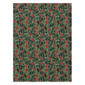 Bläserne Hochzeit der Rose Black & Red Peony Tischdecke (Vorderseite)